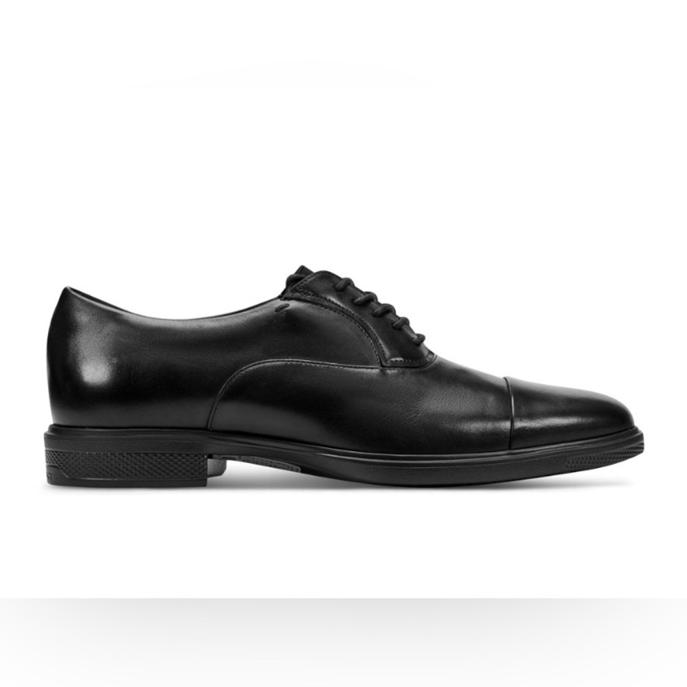 Classic Rock Port Black Leather Men's Oxford Dress Shoes